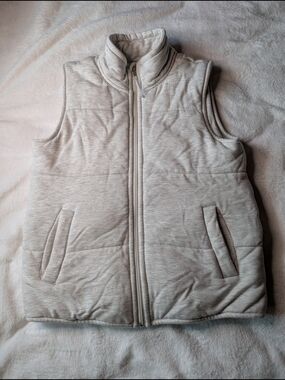 Thread & Supply Light Gray Quilted Vest